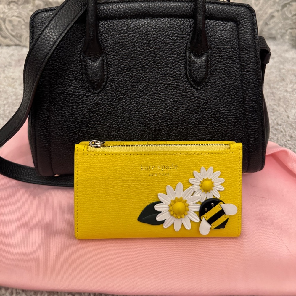 Kate Spade Yellow Floral and Bee Wallet